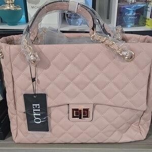 Ello Blush Quilted Shoulder Bag